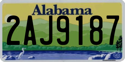 AL license plate 2AJ9187
