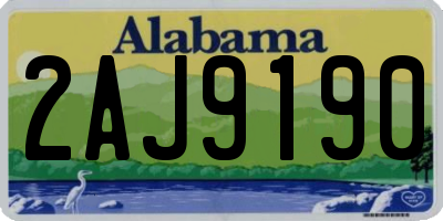 AL license plate 2AJ9190