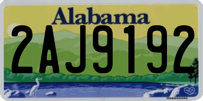 AL license plate 2AJ9192