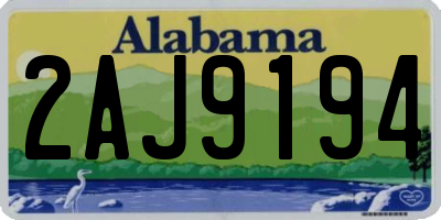 AL license plate 2AJ9194