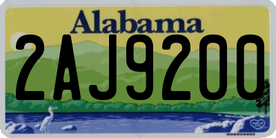 AL license plate 2AJ9200