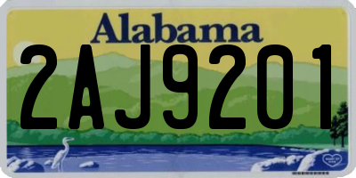 AL license plate 2AJ9201