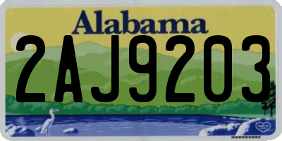 AL license plate 2AJ9203
