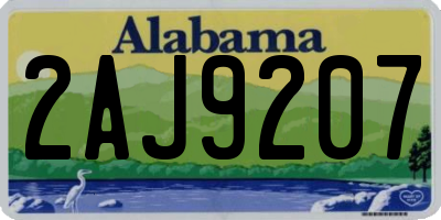 AL license plate 2AJ9207