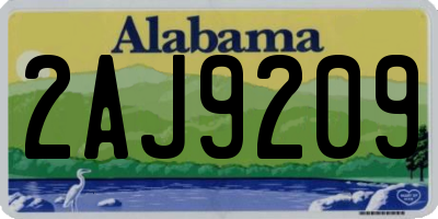 AL license plate 2AJ9209