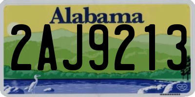 AL license plate 2AJ9213