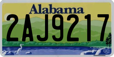 AL license plate 2AJ9217