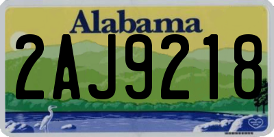 AL license plate 2AJ9218