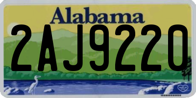 AL license plate 2AJ9220
