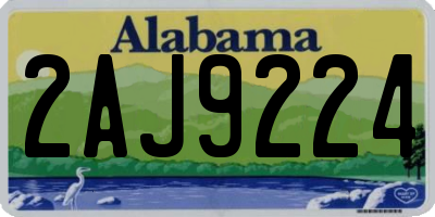 AL license plate 2AJ9224