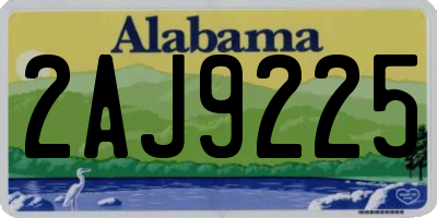 AL license plate 2AJ9225