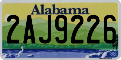 AL license plate 2AJ9226