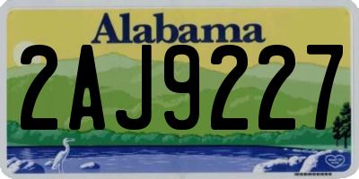 AL license plate 2AJ9227