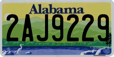 AL license plate 2AJ9229
