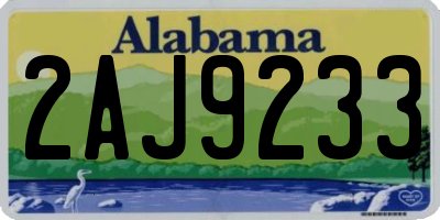 AL license plate 2AJ9233