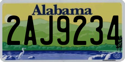 AL license plate 2AJ9234