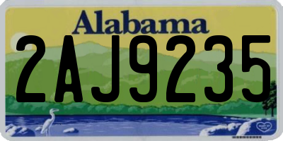 AL license plate 2AJ9235