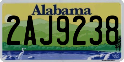 AL license plate 2AJ9238