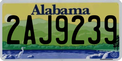 AL license plate 2AJ9239