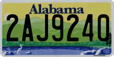 AL license plate 2AJ9240
