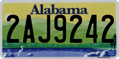 AL license plate 2AJ9242