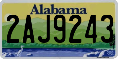 AL license plate 2AJ9243