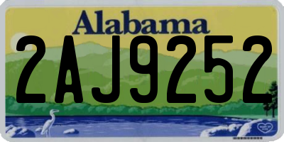 AL license plate 2AJ9252