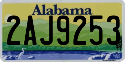 AL license plate 2AJ9253