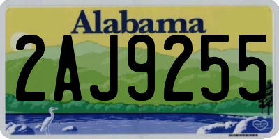 AL license plate 2AJ9255