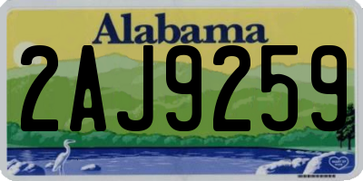 AL license plate 2AJ9259