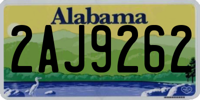 AL license plate 2AJ9262