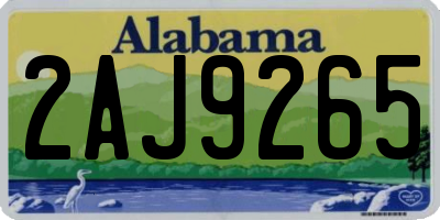 AL license plate 2AJ9265