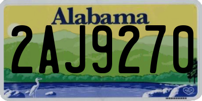 AL license plate 2AJ9270