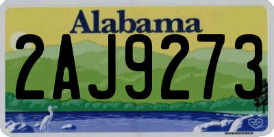 AL license plate 2AJ9273