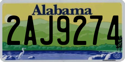 AL license plate 2AJ9274