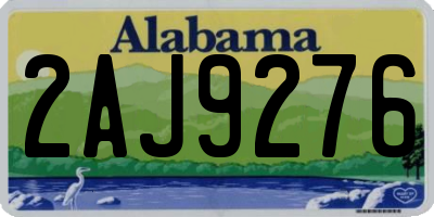 AL license plate 2AJ9276