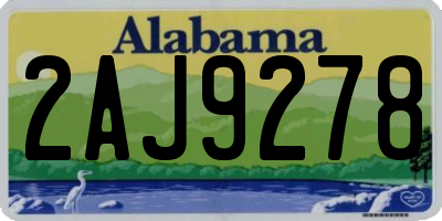 AL license plate 2AJ9278