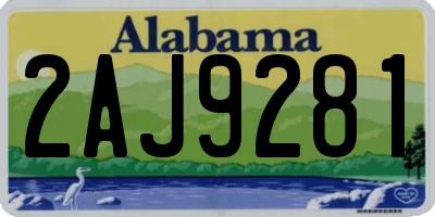 AL license plate 2AJ9281