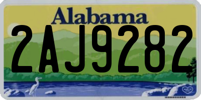 AL license plate 2AJ9282