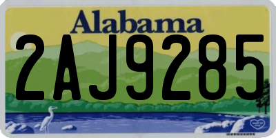 AL license plate 2AJ9285
