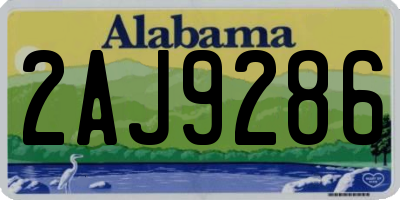 AL license plate 2AJ9286