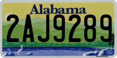 AL license plate 2AJ9289