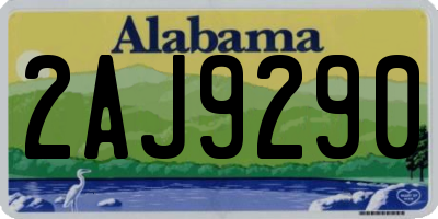 AL license plate 2AJ9290