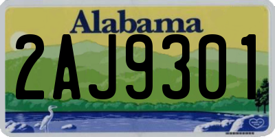 AL license plate 2AJ9301