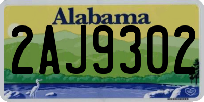 AL license plate 2AJ9302