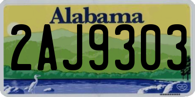 AL license plate 2AJ9303
