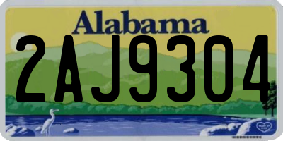 AL license plate 2AJ9304