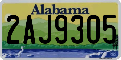 AL license plate 2AJ9305
