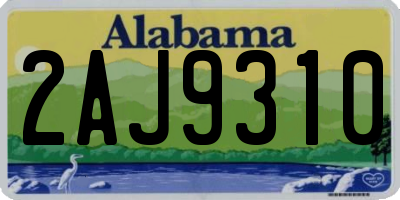 AL license plate 2AJ9310