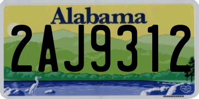 AL license plate 2AJ9312